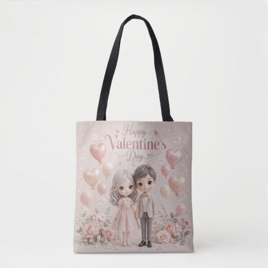 Tote Bag Douceur murmure en rose pastel (Devant)
