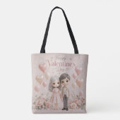 Tote Bag Douceur murmure en rose pastel (Dos)