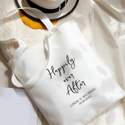 Tote Bag douche nuptiale, marié, heureux toujours après,