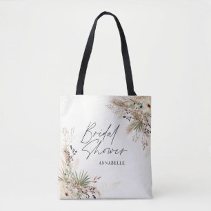 Tote Bag Douche nuptiale pour pampas eucalyptus élégant fou