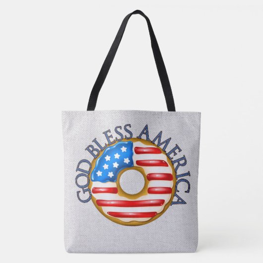 Tote Bag Doughnut patriotique - Voir retour (Devant)