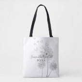 Tote Bag Doula Services de naissance Fleurs délicates (Devant)