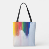 Tote Bag Douleur abstraite jaune, orange, rouge, verte et b (Dos)