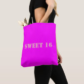 Tote Bag Doux 16 Magenta rose solide (De près)