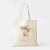 Tote Bag Doux comme une souris fée pêche (Dos)