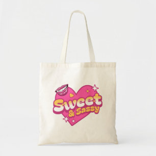 Tote Bag Doux et Sassy Rétro Cœur