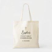 Tote Bag Doux et simple | Faux Gold Première Sainte Communi (Devant)