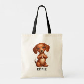 Tote Bag Doux Pet Dachshund Création Cardiaques Patrouilles (Dos)