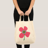 Tote Bag Doux rose marmite Pop Fleur été Fleur Whimsical mi (Devant (produit))