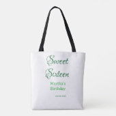 Tote Bag Douze ans sucrés nom date calligraphie boho ret (Dos)