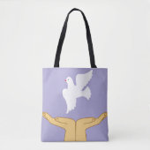 Tote Bag Dove Bird World Peace White (Devant)