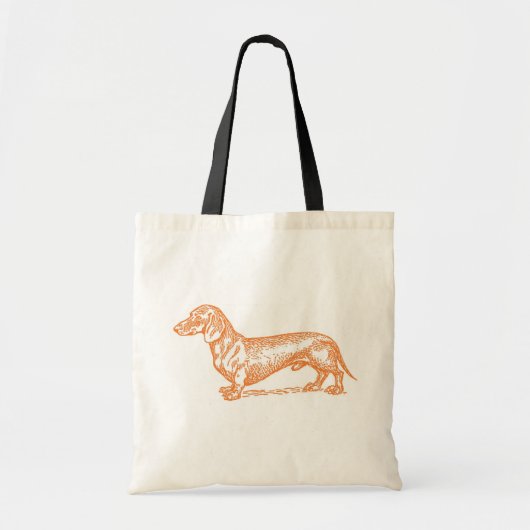 Tote Bag Doxie classique - Fourre-tout orange (Devant)