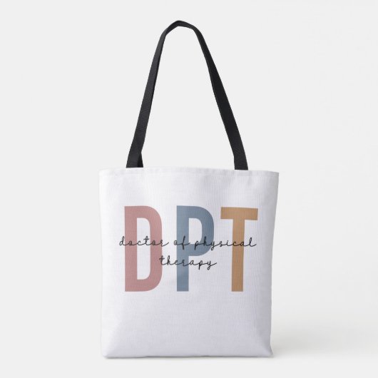 Tote Bag DPT Docteur en physiothérapie (Dos)