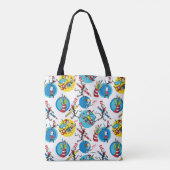 Tote Bag Dr Seuss | Caractères avec Motif de crayons (Dos)