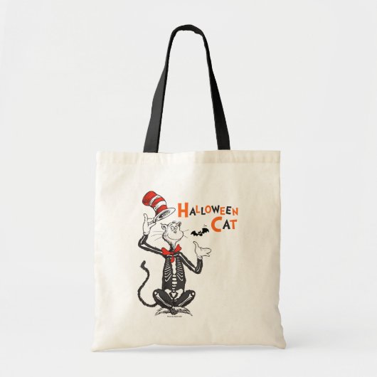 Tote Bag Dr. Seuss | Chat Chapeauté Halloween (Devant)