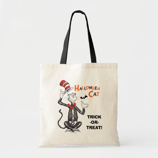 Tote Bag Dr. Seuss | Chat Chapeauté Halloween (Devant)