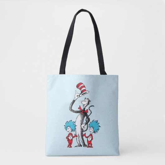 Tote Bag Dr Seuss | Chat dans le Casquette, Chose un & Chos (Devant)