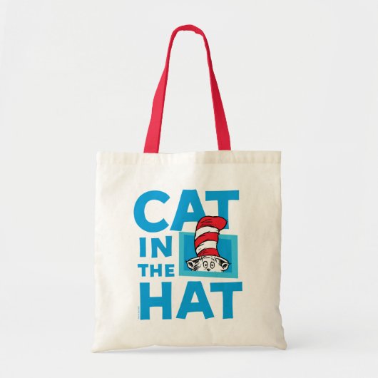 Tote Bag Dr Seuss | Chat dans le logo du Casquette (Devant)