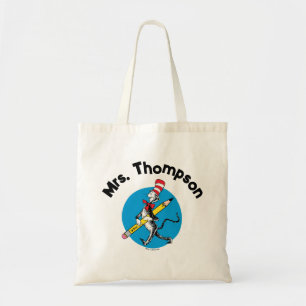 Tote Bag Dr Seuss   Chat dans le nom personnalisé du Casque