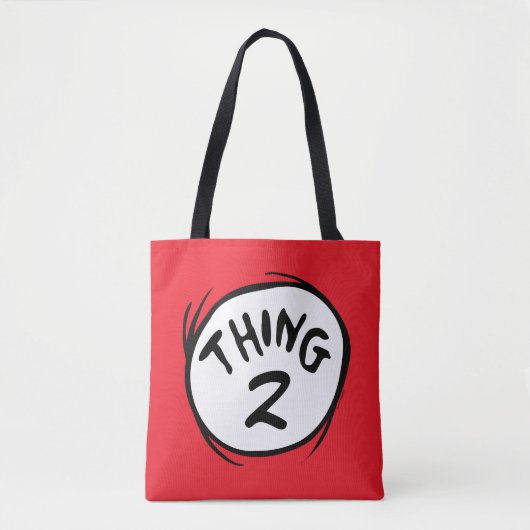 Tote Bag Dr Seuss | Chose personnalisée Une chose deux (Devant)
