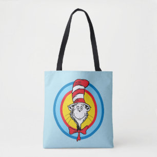 Tote Bag Dr. Seuss Graphisme de tête de Chat dans le Chap