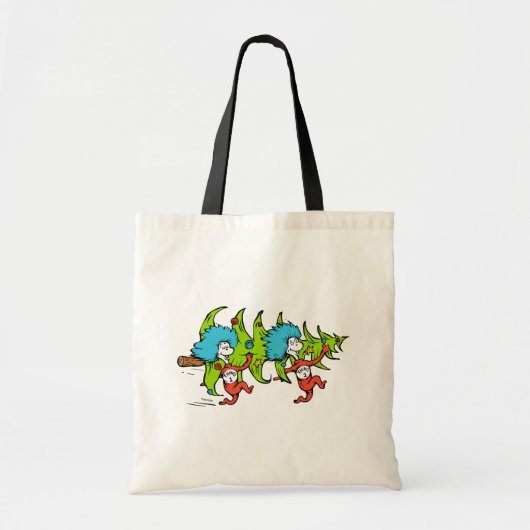Tote Bag Dr. Seuss | Grinch | Thing One et Thing Two Noël (Devant)