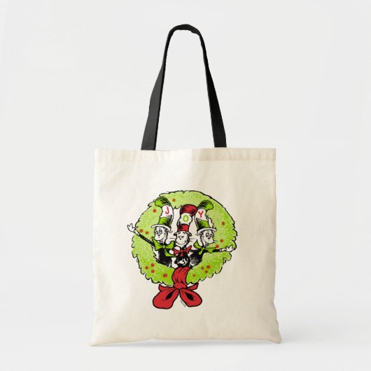 Tote Bag Dr Seuss | Grinch | Who-ville Christmas Joy (Devant)