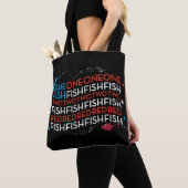 Tote Bag Dr Seuss | Poisson rouge poisson bleu US Drapeau g (De près)