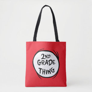 Tote Bag Dr Seuss   Thing One Thing Two - 2nd Grade Thing