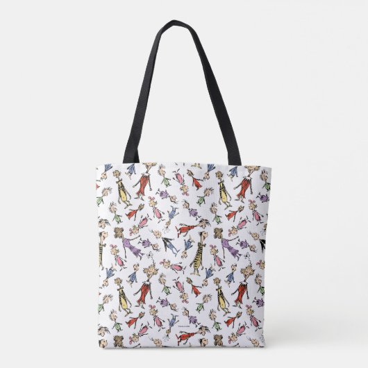 Tote Bag Dr. Seuss Whoville Characters Festive Pattern (Dos)