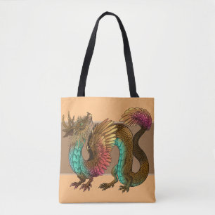 Tote Bag Dragon à plumes