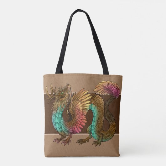 Tote Bag Dragon à plumes (Dos)