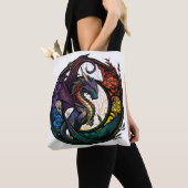 Tote Bag Dragon Animal Portrait Vitrail Faune Libre (De près)
