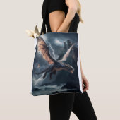 Tote Bag Dragon au-dessus du château. (De près)
