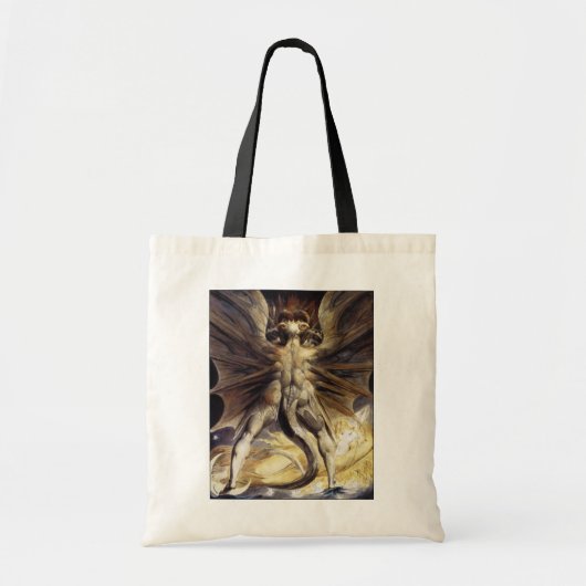 Tote Bag Dragon Bag : Grand Dragon Rouge par William Blake (Devant)