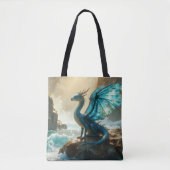 Tote Bag dragon bleu (Devant)