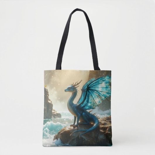 Tote Bag dragon bleu (Devant)