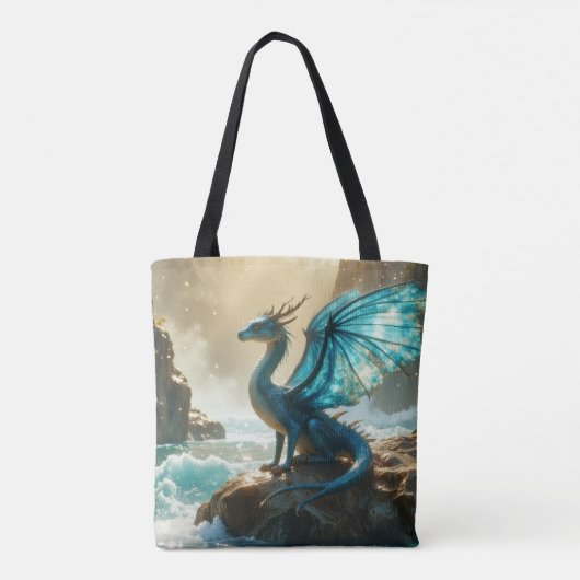 Tote Bag dragon bleu (Dos)