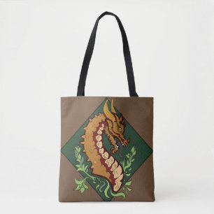 Tote Bag Dragon brun stylisé