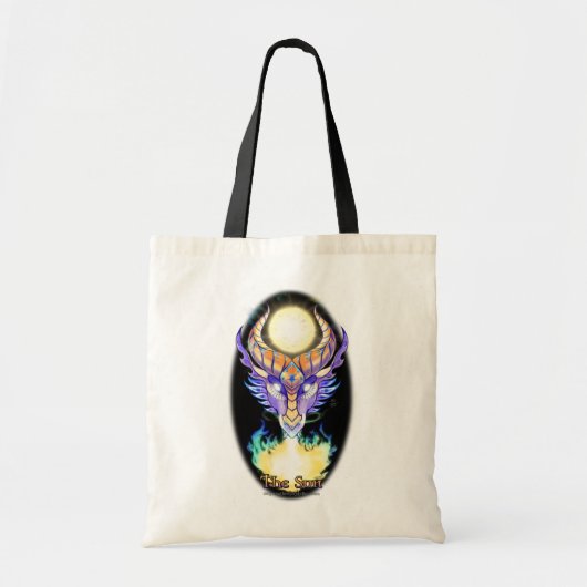 Tote Bag Dragon céleste; Le Soleil :sac fourre-tout (Devant)