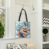 Tote Bag Dragon Chinois Lunaire Nouvel An