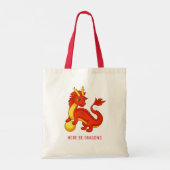 Tote Bag Dragon Chinois Rouge (Dos)