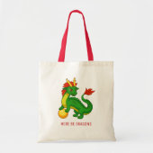 Tote Bag Dragon Chinois Vert (Devant)