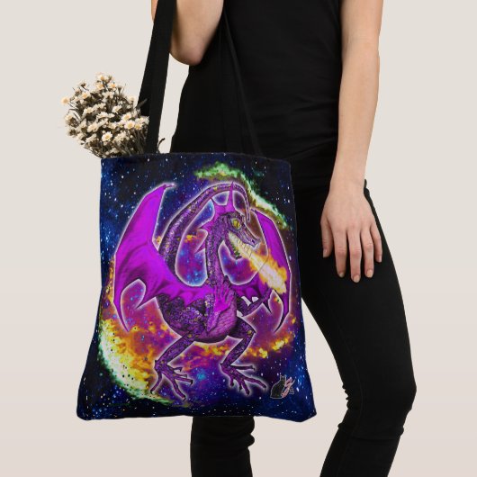 Tote Bag Dragon cosmique de Tourmaline (De près)
