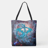Tote Bag Dragon Cosmique Turquoise (Dos)