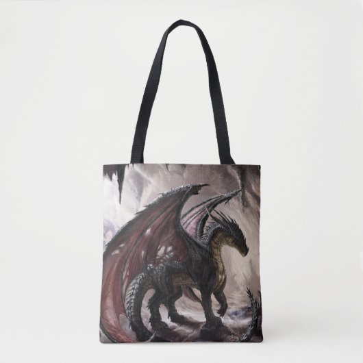Tote Bag Dragon Dans La Grotte (Devant)