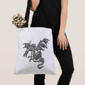 Tote Bag Dragon d'argent (De près)