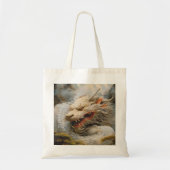 Tote Bag Dragon de l'Est blanc (Devant)