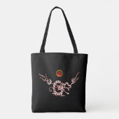 Tote Bag DRAGON DE MER RUBY, noir et blanc rouge (Dos)