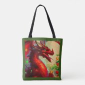 Tote Bag Dragon de Noël 1 (Dos)